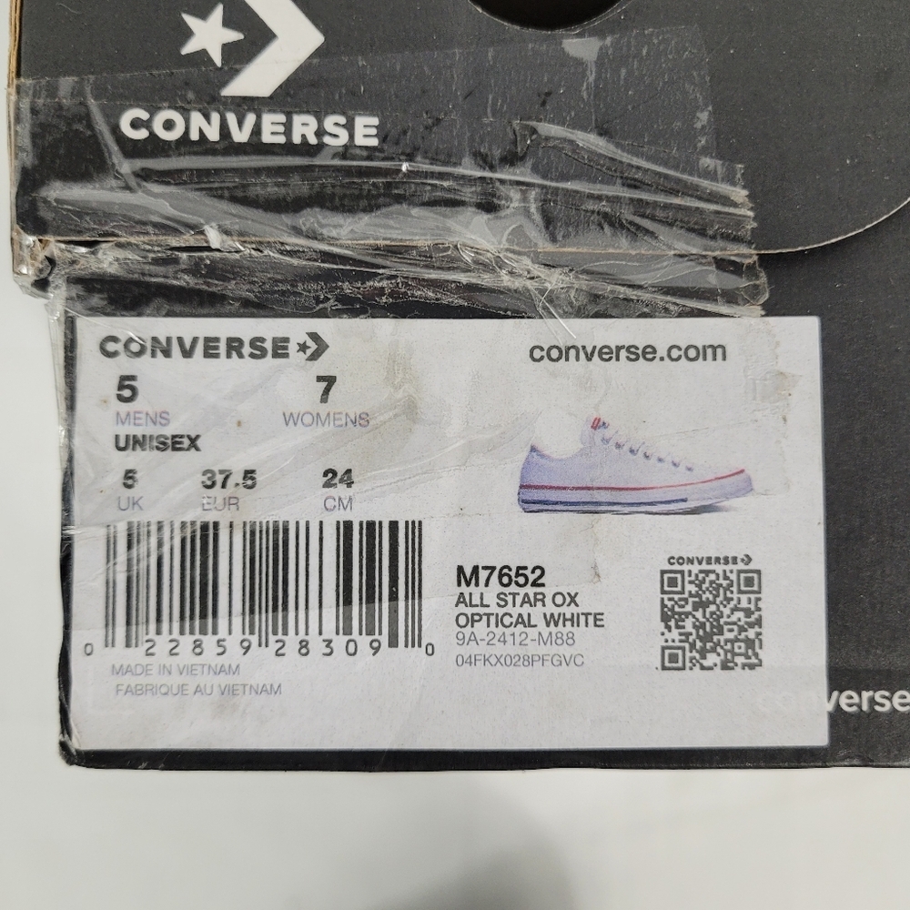 Converse Chuck Taylor All Star Low Top Shoes Sneakers White Unisex M-5, W-7 NIB - Picture 10 of 10